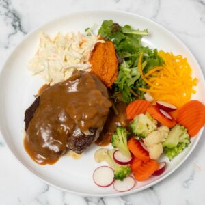 STEAK WITH GRAVY
